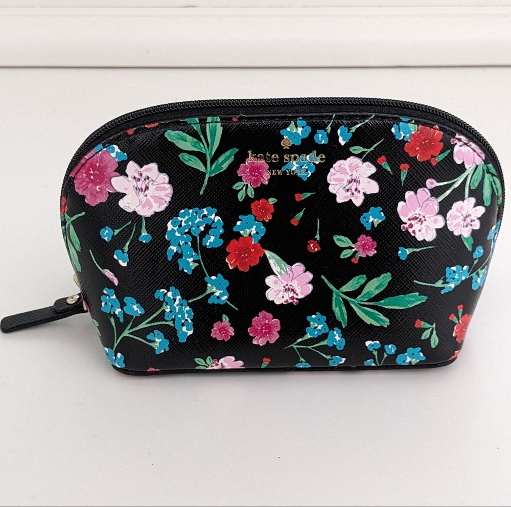 EUC! Kate Spade New York Cameron Street Jardin Abalene Floral Cosmetic Case
